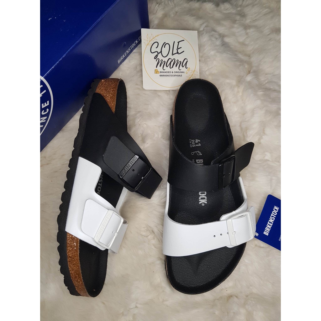 BIRKENSTOCK Arizona Split Black White ORIGINAL On hand Shopee