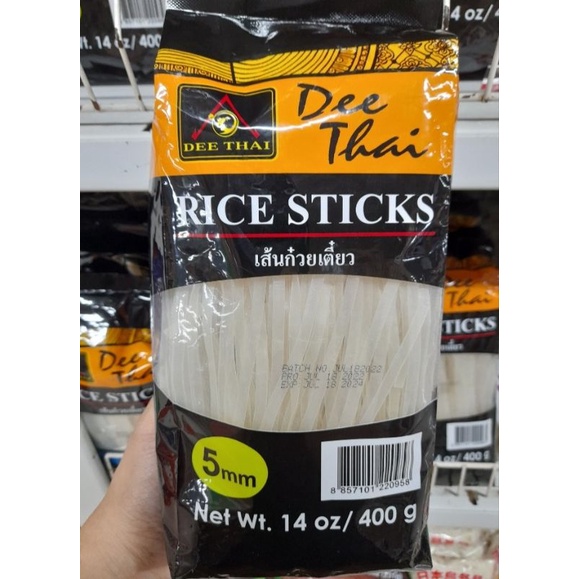 Dee Thai Rice Noodles Sticks zero transfat cholesterol 10mm 400g ...