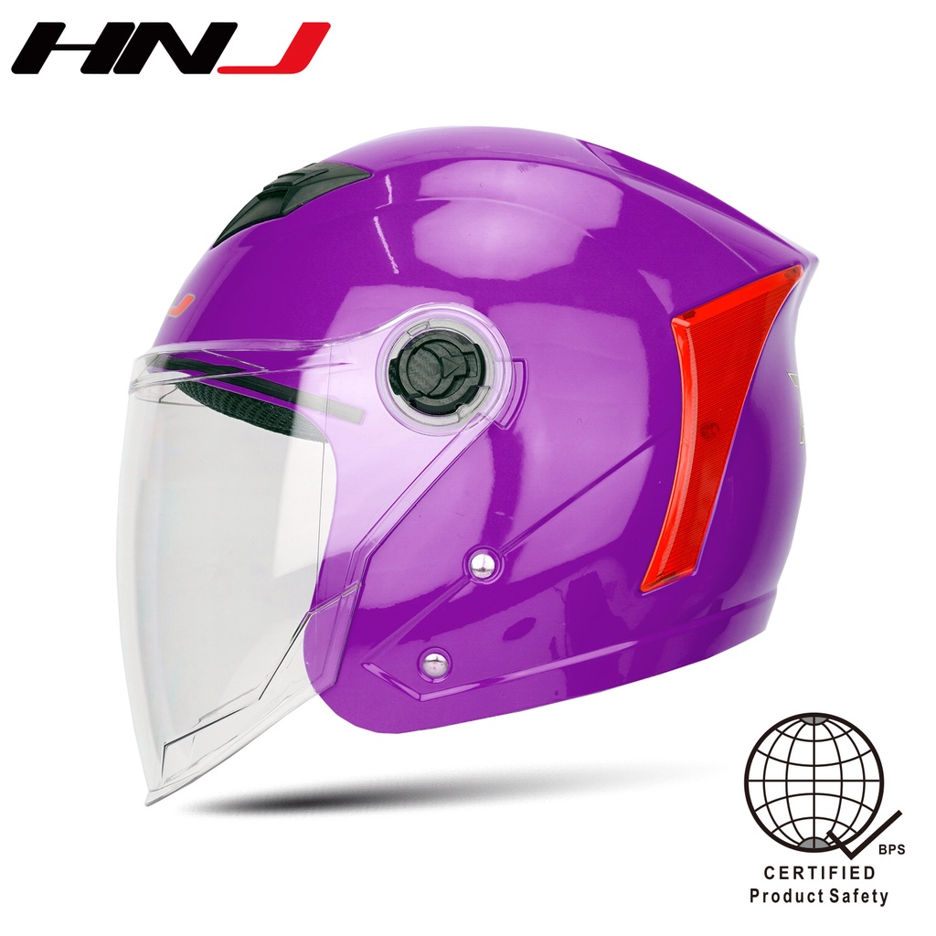 Hnj A4 001plain General Purpose Motorcycle Half Face Helmet For Men And