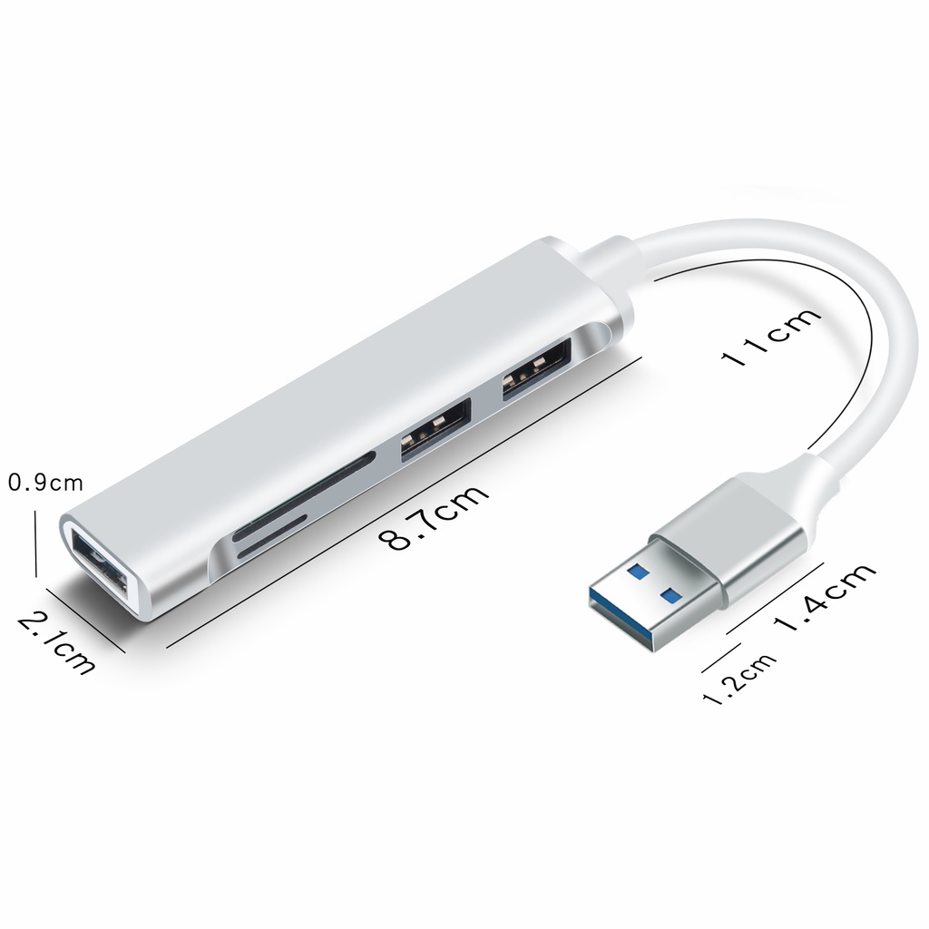 DOONJIEY 2 In 1 Multi Port USB Hub USB 3.0 Multiport Type C Adpater With Usb Data Sd Tf Card Reader Ports Splitter Adapter