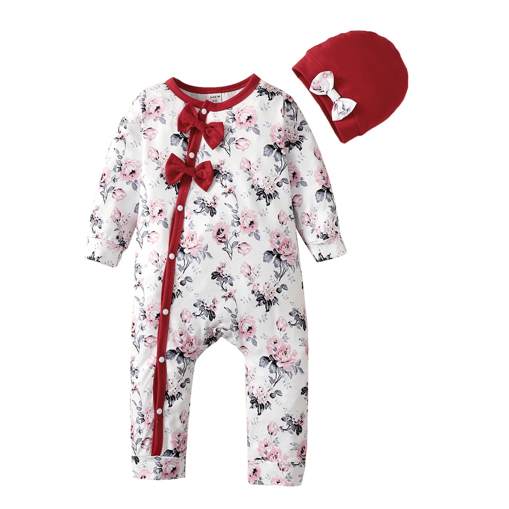 Mikrdoo 0-18 Months Newborn Baby Girl Damit Rose Floral Long