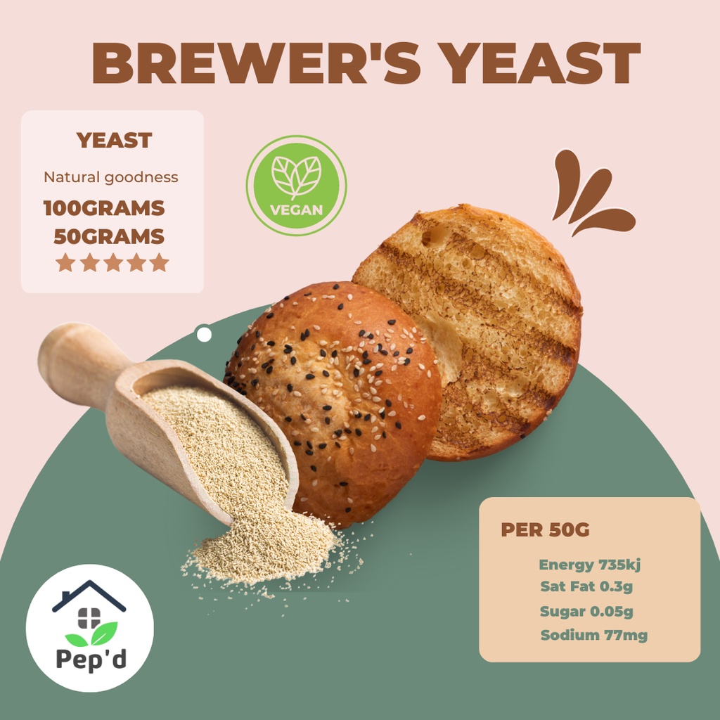 Brewer's Yeast 50g/100g (Vegan & Source of Protein) Shopee Philippines