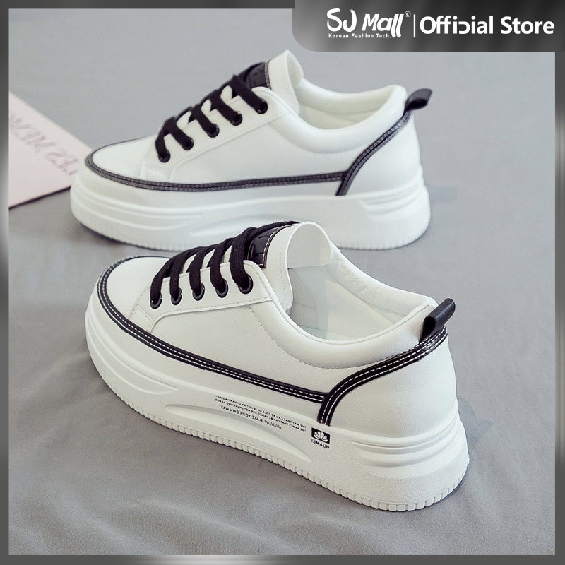 Koran High Cut Rubber White Sneakers Shoes for Women | Shopee Philippines