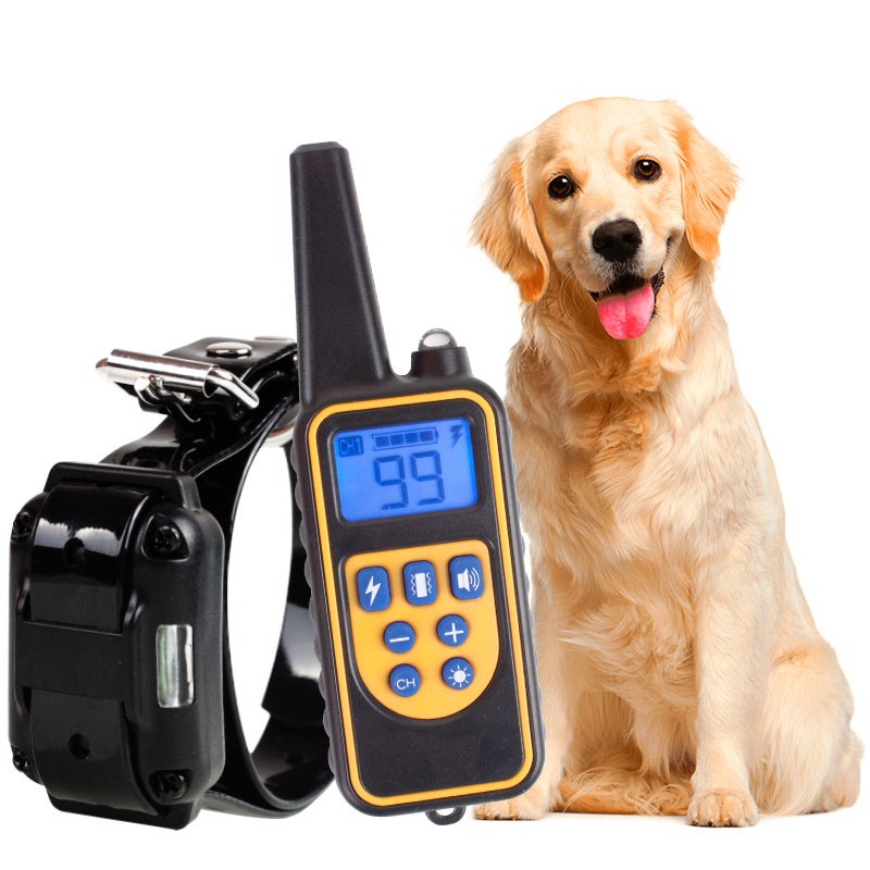 Electric Dog Training Collar Remote Control Dog Training Collar Waterproof  Rechargeable Dog Anti-Barking Universal Dog Supplies