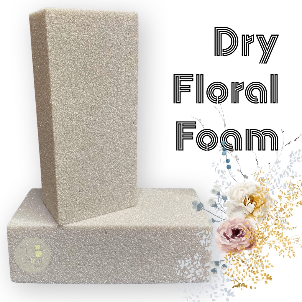 Oasis Dry Floral Foam for Artificial, Fake, Silk, Dried Flowers, DIY