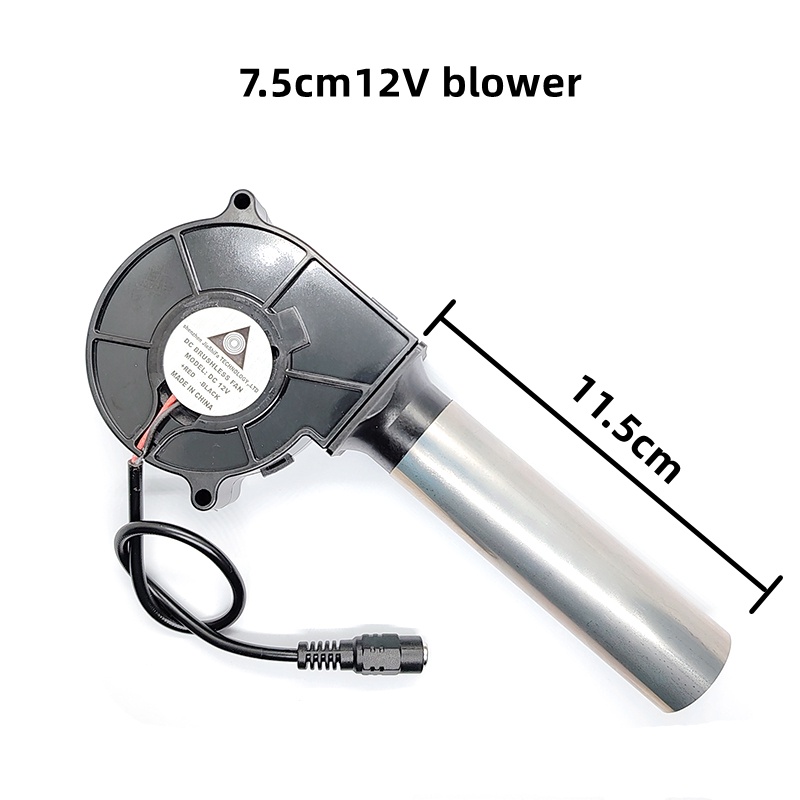 7530 7.5cm 12v Portable BBQ Blower fan with Round Air Duct Outdoor ...