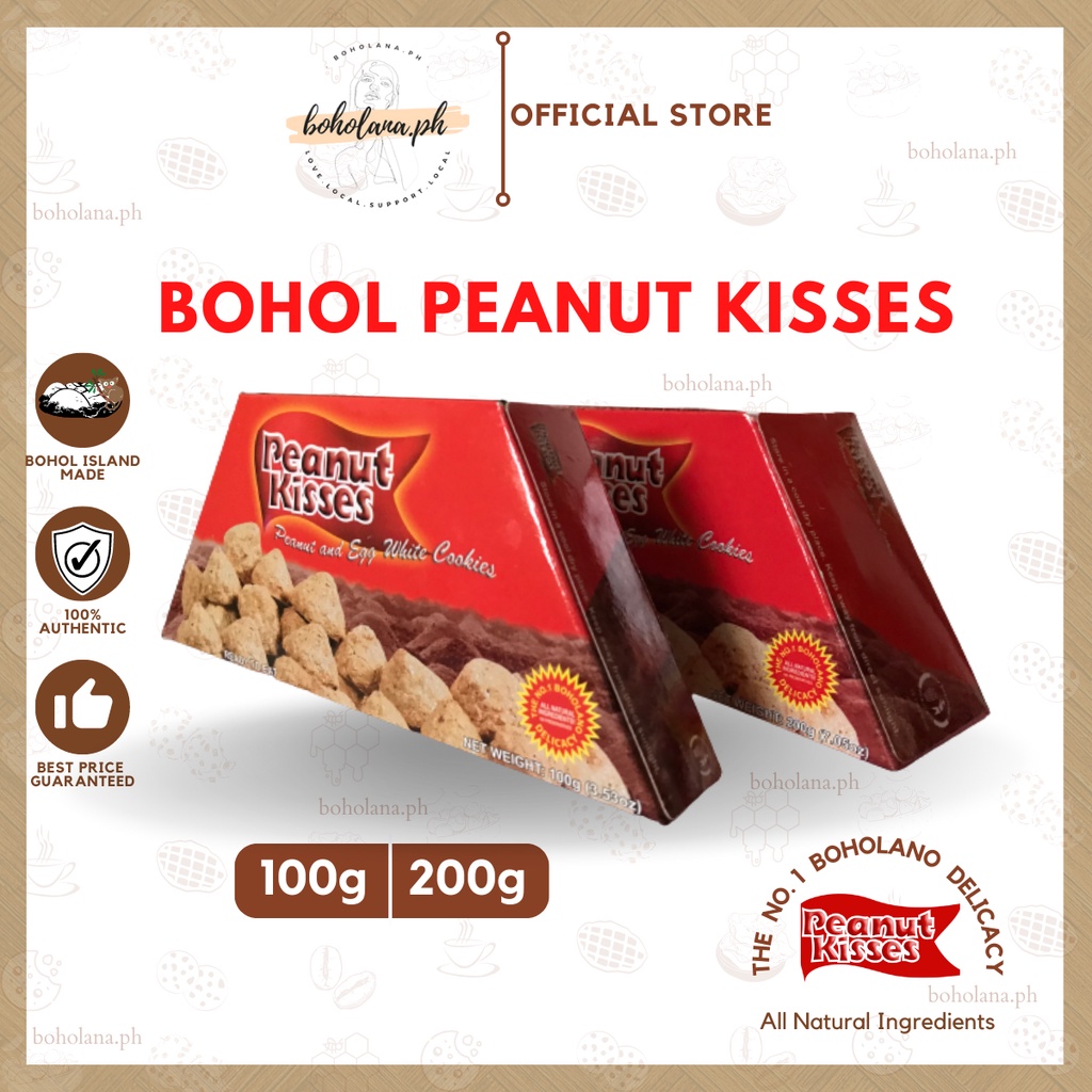 Peanut Kisses Bohol/100g & 200g Box available No. 1 Boholano Delicacy
