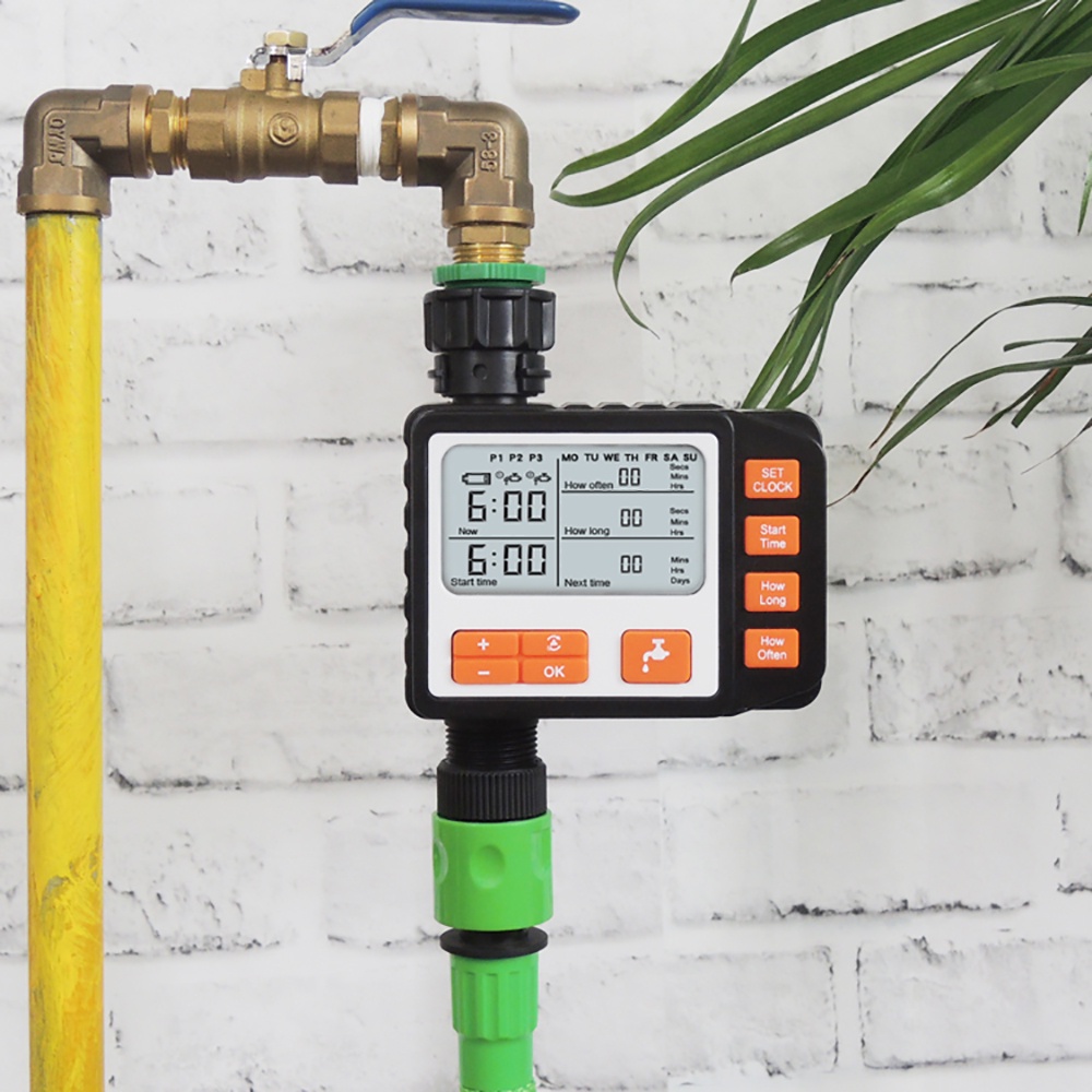 Smart Timer Programmable Large Screen Waterproof Garden Lawn Watering ...