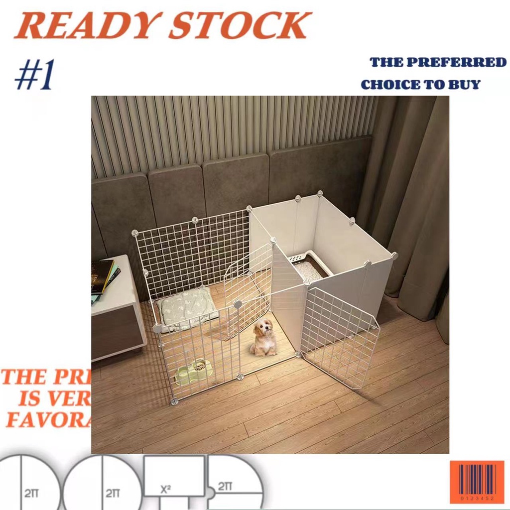 Foldable Pet Cage Pet house Collapsible Stainless Cage With Poop Tray ...