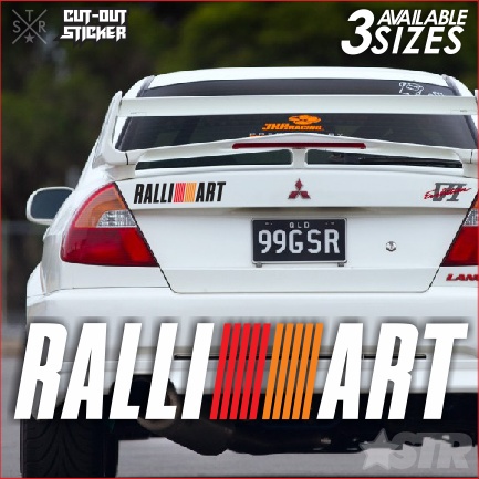 thumbnail image 2 of Mitsubishi Ralliart Sport Performance 3D Decal Sticker, Transparent Background, 1 Year Warranty 2 of 5