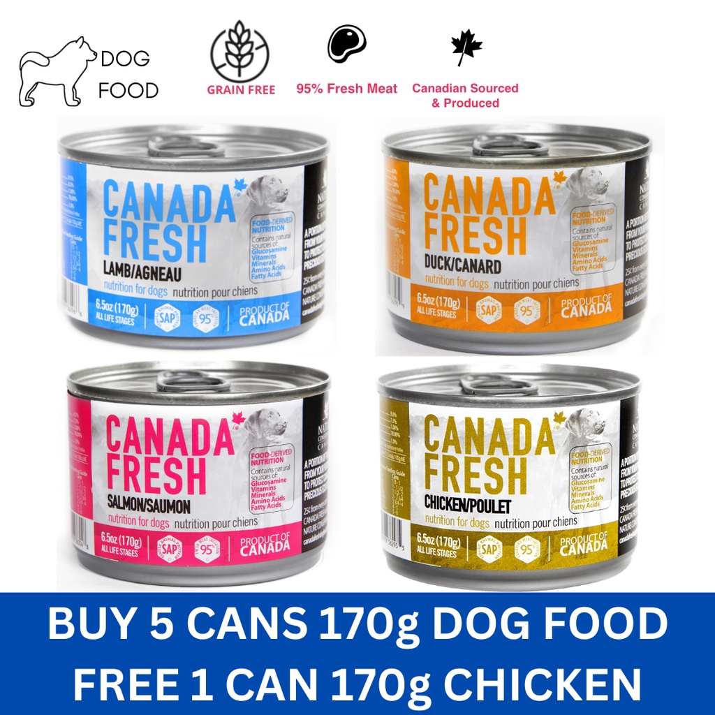 (PRICE PER CAN) BUY 3 TAKE 1 Canada Fresh DOG FOOD 170g Shopee