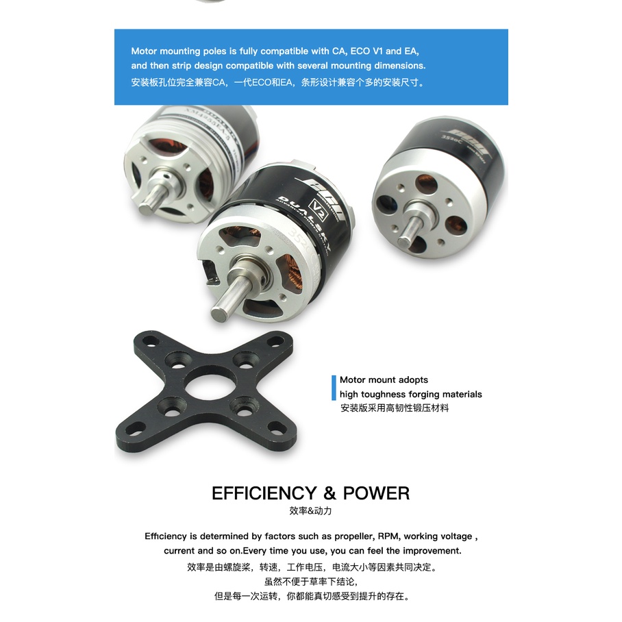Dualsky ECO 2312c 1150kv v2 300E Brushless Outrunner Motor | Shopee ...