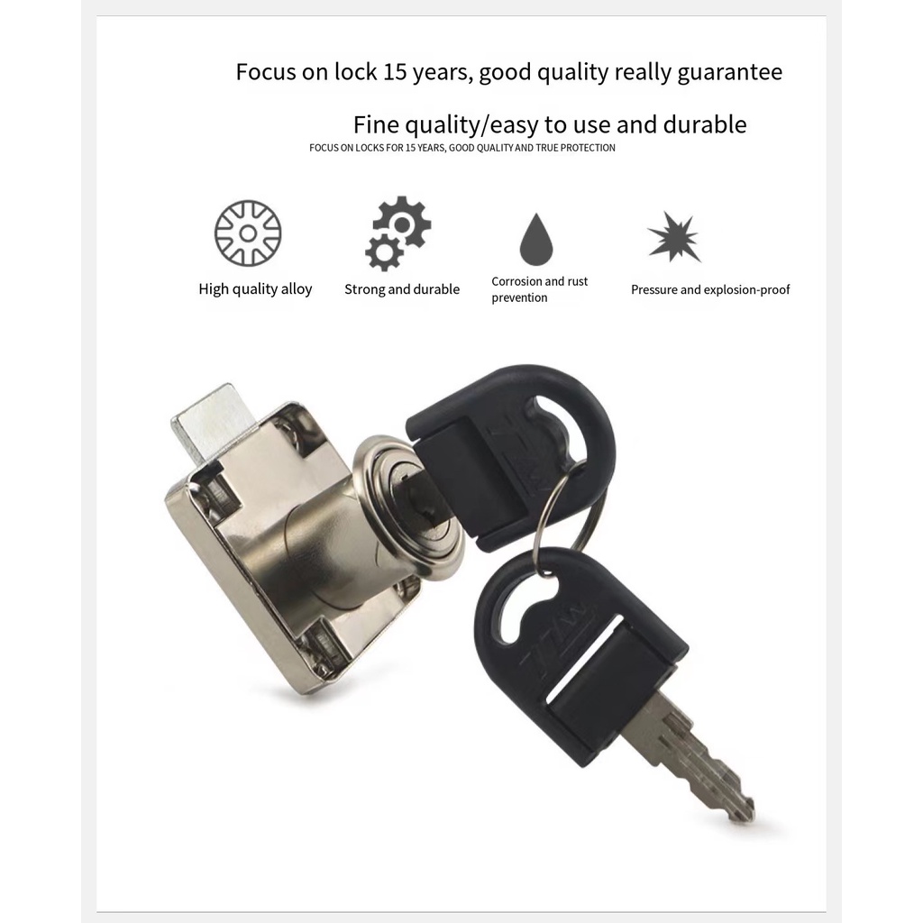 138-22 Drawer lock Zinc Alloy Furniture Door Cabinet Locks for Office ...