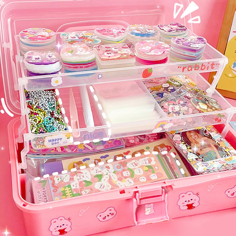 644 Pcs Luxury Cartoon Sticker Cards Set with Box Student Lovely ...