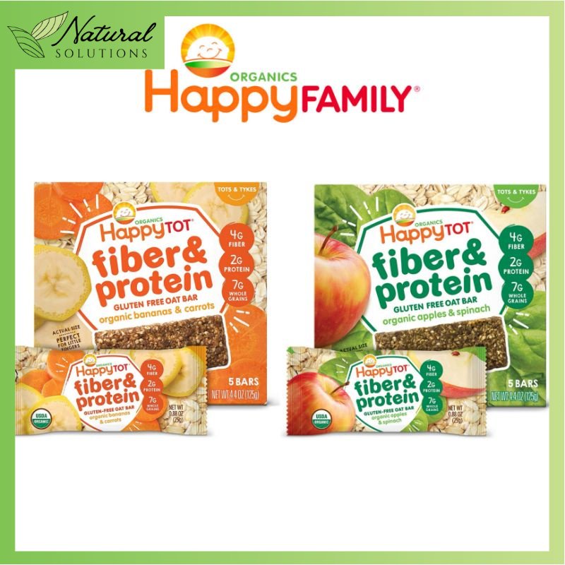 Happy Tot Organics Happy Tot Organic Fiber Protein Bars Banana