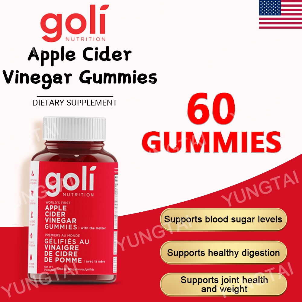 【Spot Goods】Goli Apple Cider Vinegar ACV Red Gummies (60pcs/bottle