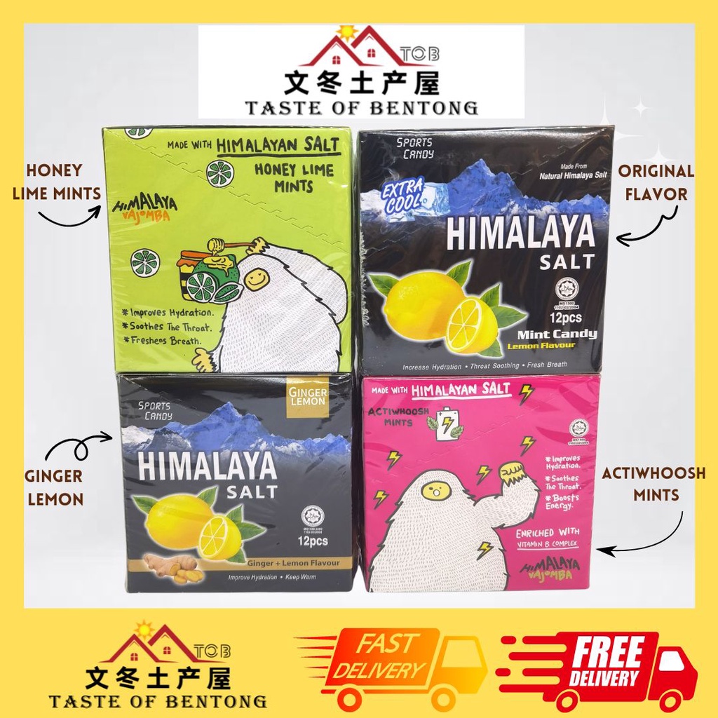 Himalaya Salt Candy Extra Cool (15g x 12pkt) Honey Lime Mint / Ginger ...