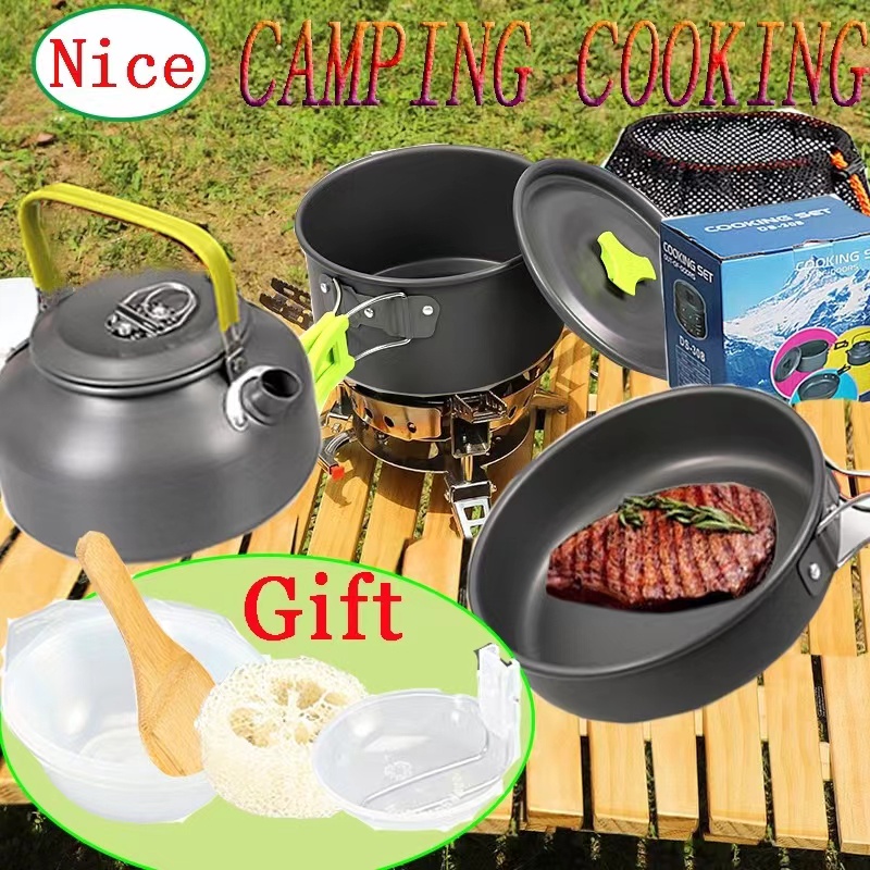Camping Cooking Set Cookware Kit for Outdoor Tableware Picnic Camping