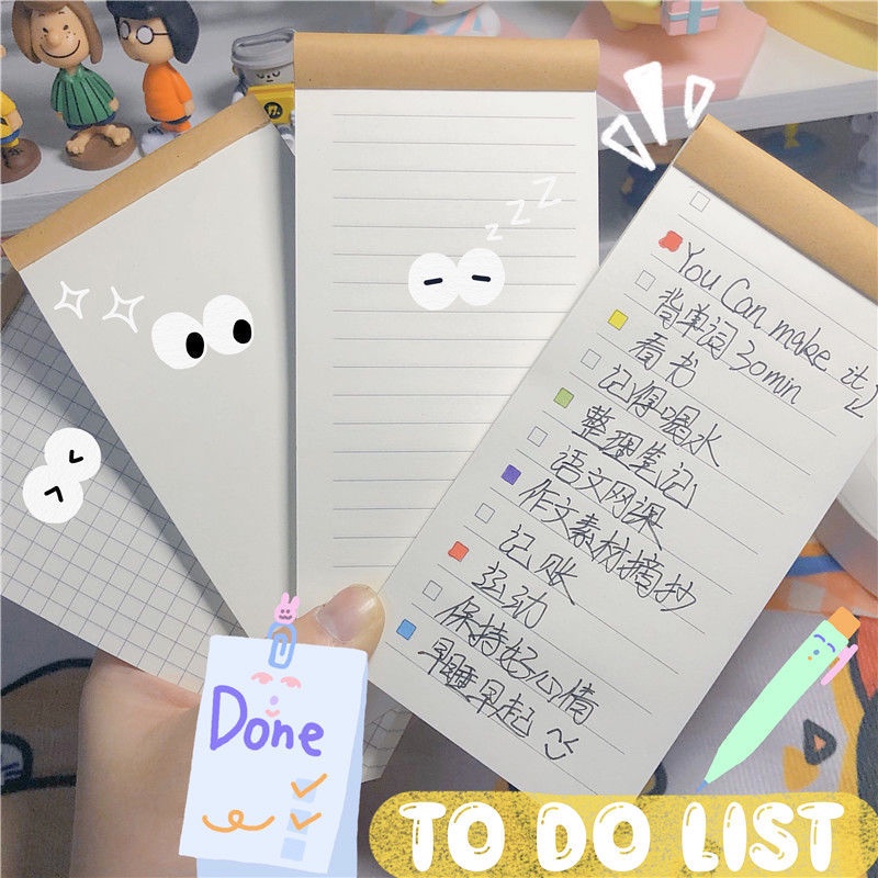 Letit Portable Notebook Kraft Paper Memo Pad Sticky Note Pocket ...