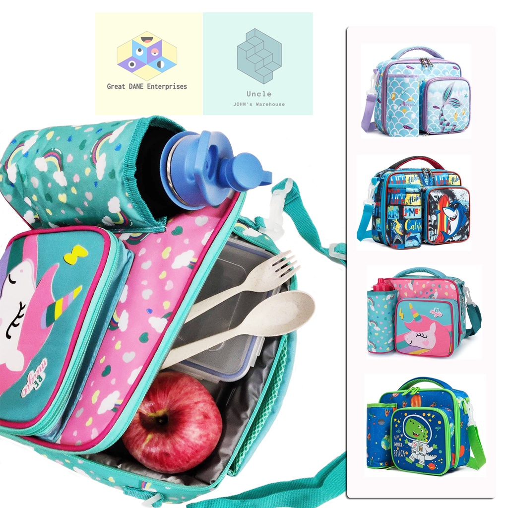 Insulated Character Lunch Bags / Kids Lunch Bags / School bags / Go Bags / Bento /with Straps