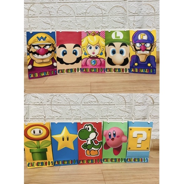 Super Mario Loot Bags For Birthday Party Shopee Philippines