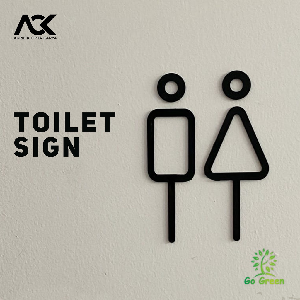 Embossed Acrylic Bathroom Sign/Embossed Acrylic Toilet Sign Shopee