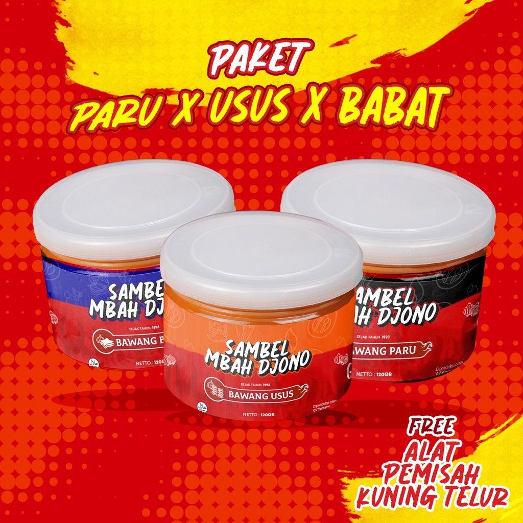 Mbah Djono 3 Regular Special Sambal (Lungry Sambal, Gut Sambal, Onion ...