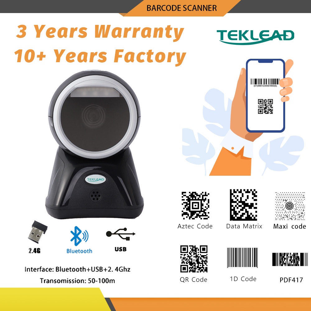 POS System Barcode Scanner for Supermarket Retail Shop 1D 2D QR code ...