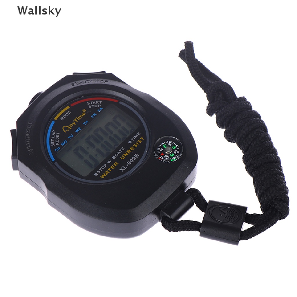 Wallsky> Waterproof Digital LCD Chronograph Timer Counter Stopwatch Alarm with Strap well