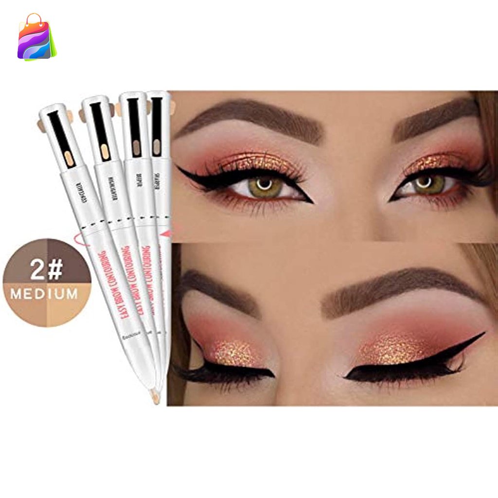 New 4 in 1 Brow Pencil Long Lasting Rotary Define Highlight Brow Pencil