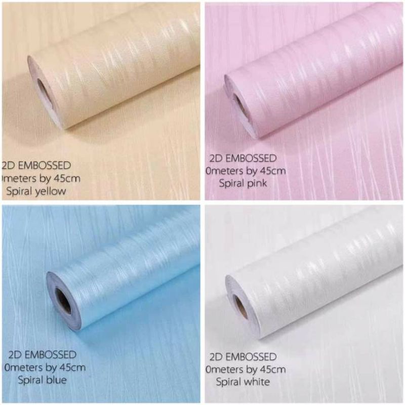2D Embossed Spiral Stripe Design Home Decoration Wall Sticker PVC