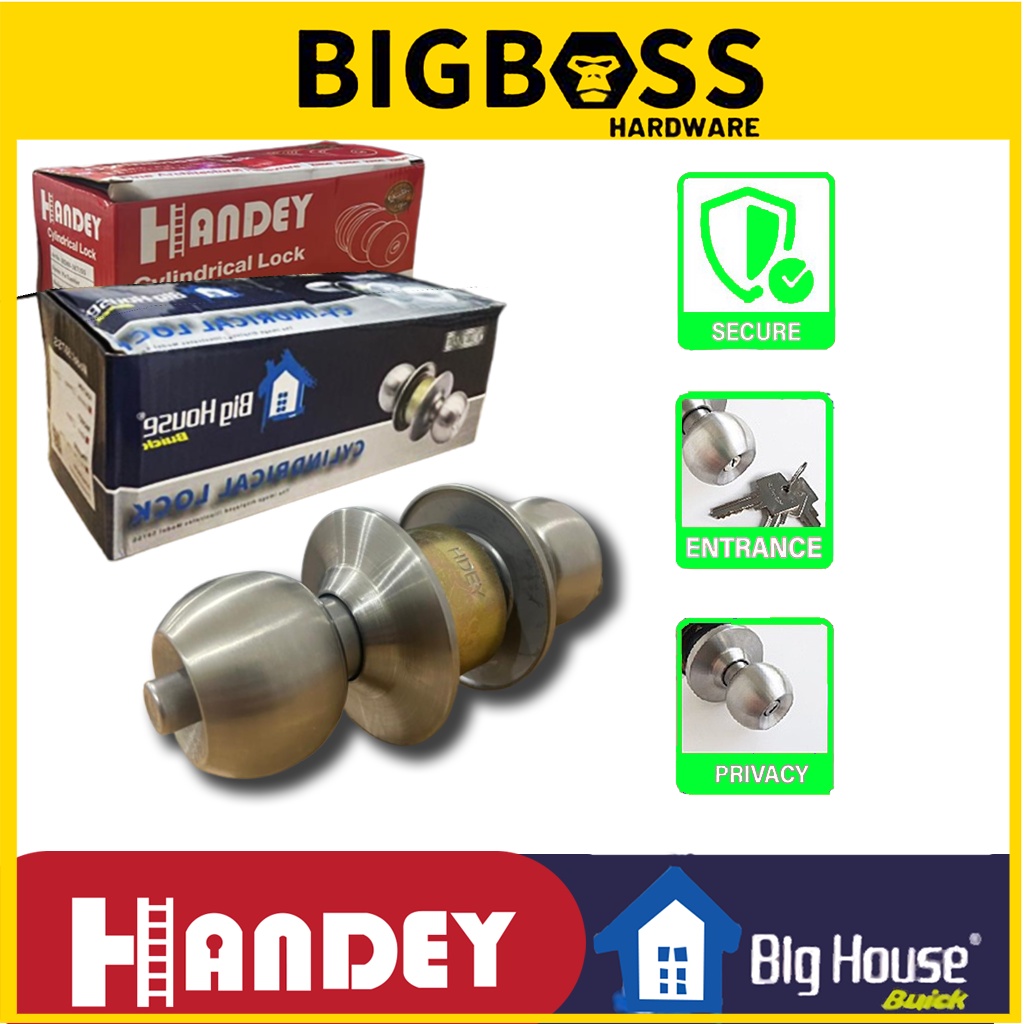 Big House / Handey Cylindrical Lock Knob Lock Set Round Ball Knob Lock ...