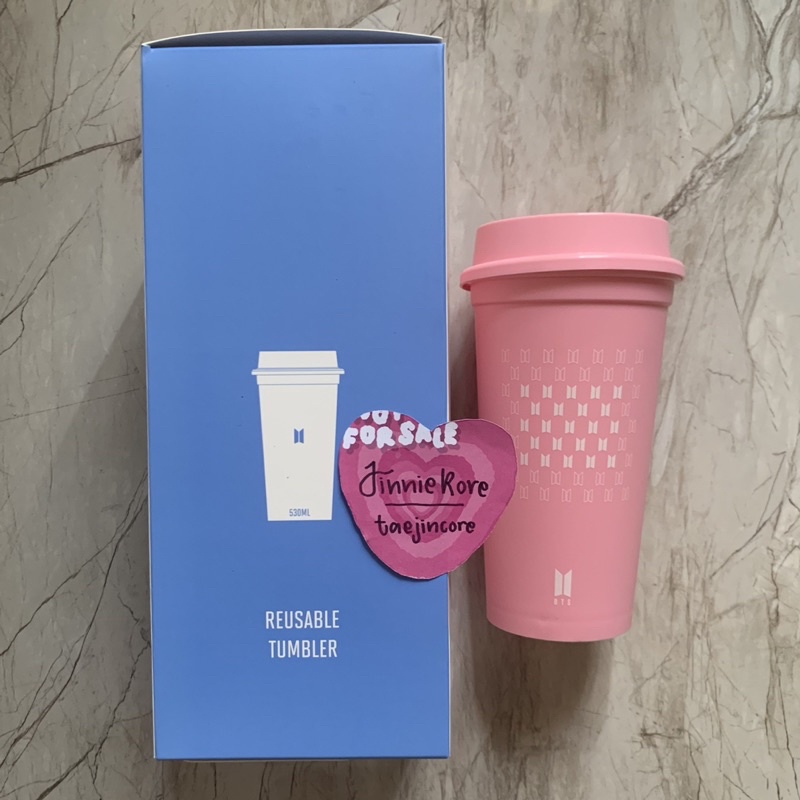 [NEW] BTS Pop-Up House of BTS Reusable pink tumbler