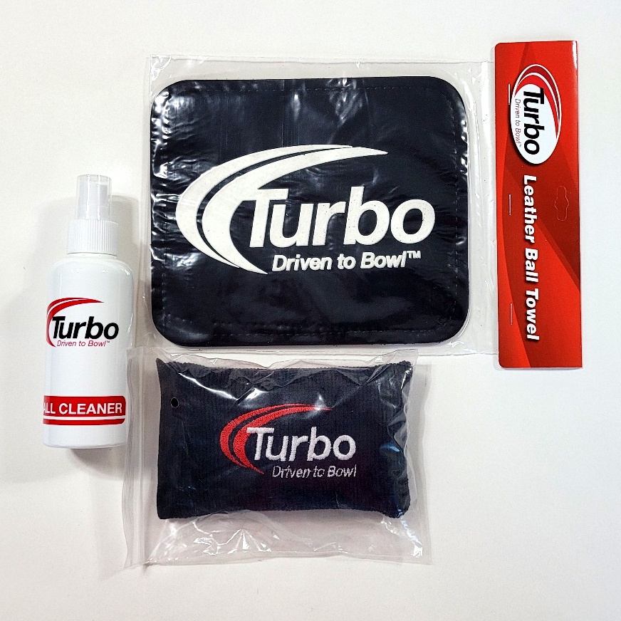 Turbo Leather Bowling Ball Pad + Grip Sack + Bowling Ball Cleaner Spray