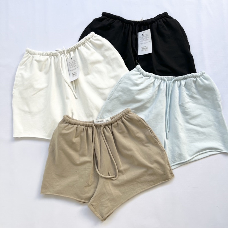 saferido 2024 New Distressed Summer Shorts Men 320G Heavy Cotton Drawstring Harajuku Loose Sweatshorts Male Casual Short Pant Streetwear