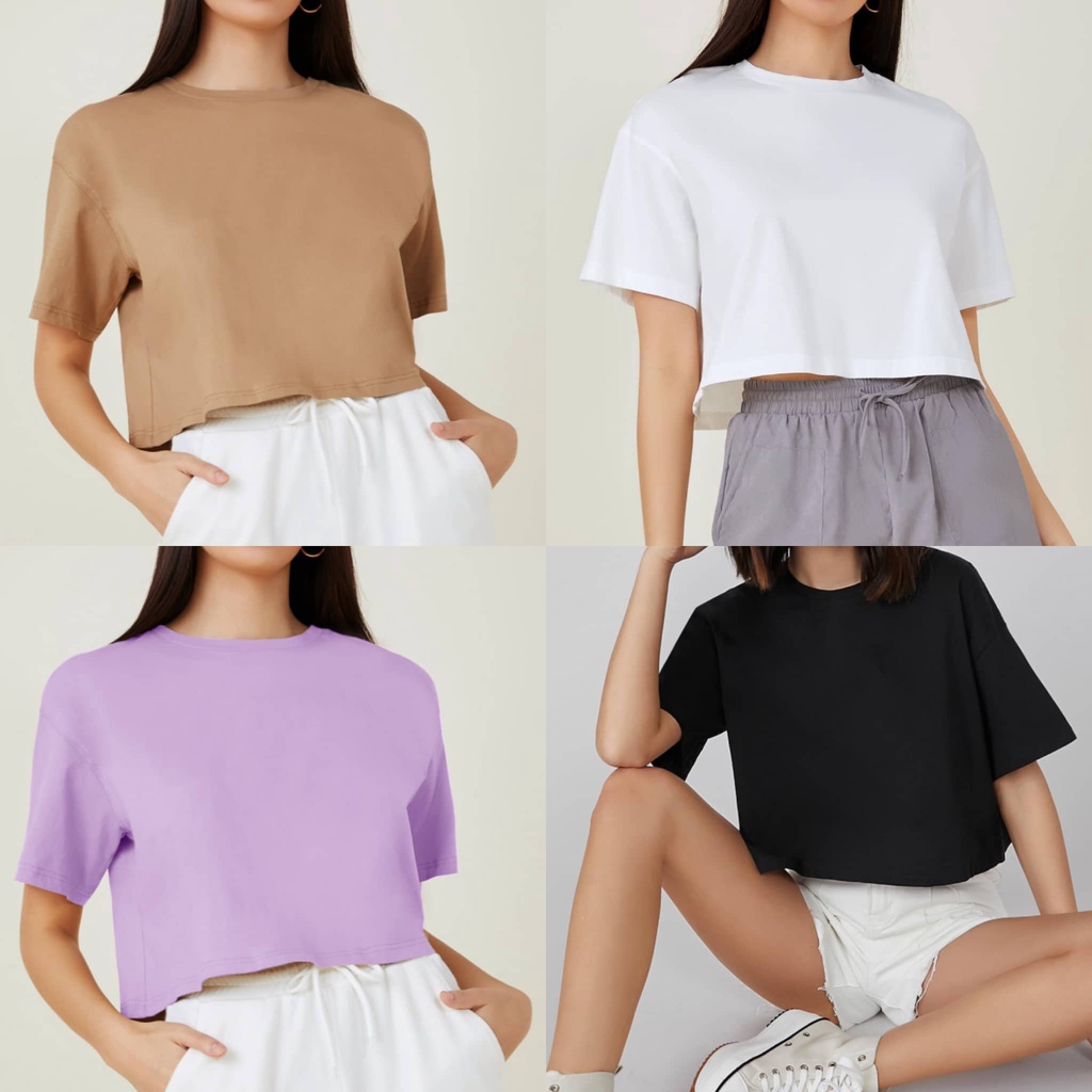 Mädchen Baumwolle T-Shirt Kurzarm - Bedruckt & Atmungsaktiv | Croptop Basic | 2-14 Jahre