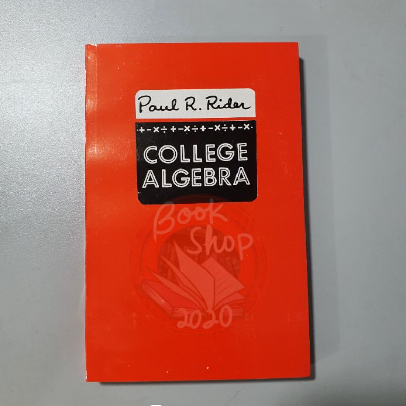 Paul Rider COLLEGE ALGEBRA | Shopee Philippines