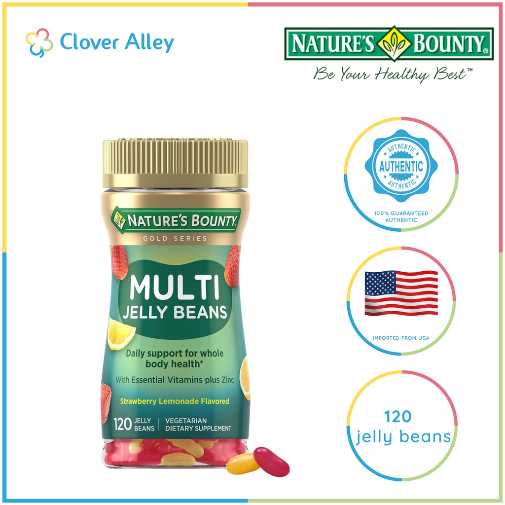 Nature's Bounty Multivitamins, 120 Jelly Beans, with Zinc, Biotin