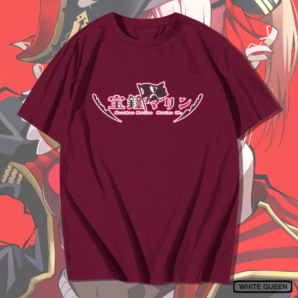 Houshou MARINE LOGO HOLOLIVE T-SHIRTS - ANIME MEN'S & WOMEN'S DISTRO T