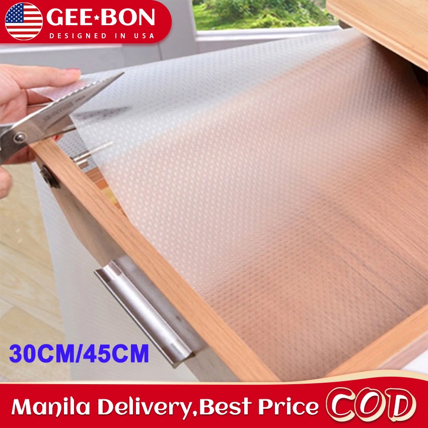 GEEBON Drawer Mat Shelf Cover Liners Reusable MoistureProof Waterproof