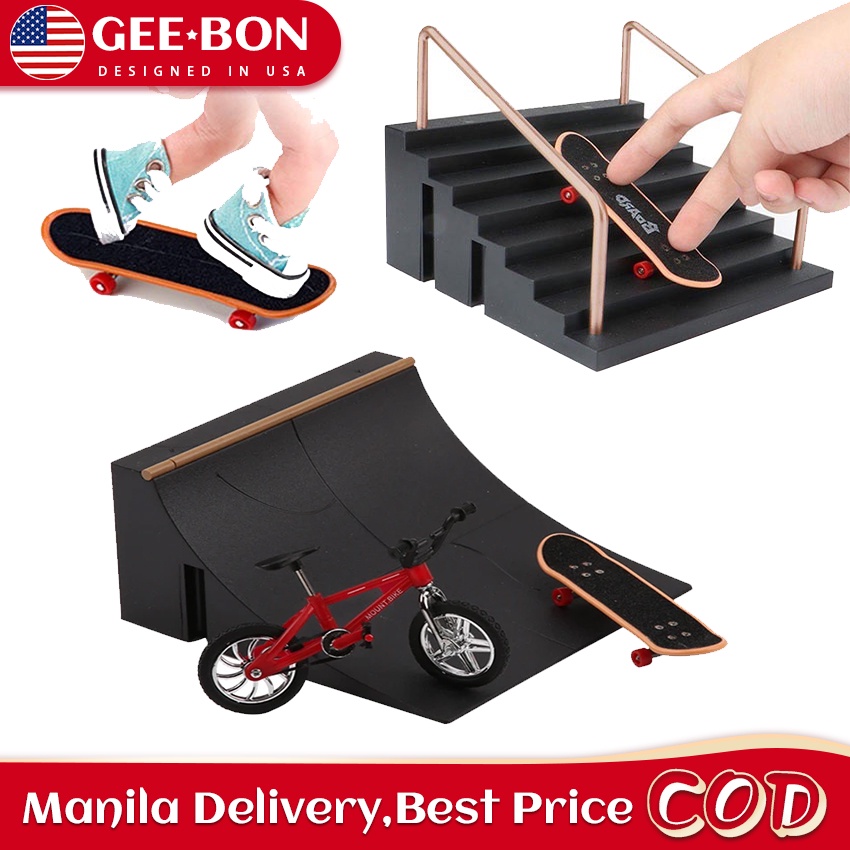 GEEBON Finger Skateboard Deck Toy Skate Park Ramp Set for Tech Deck