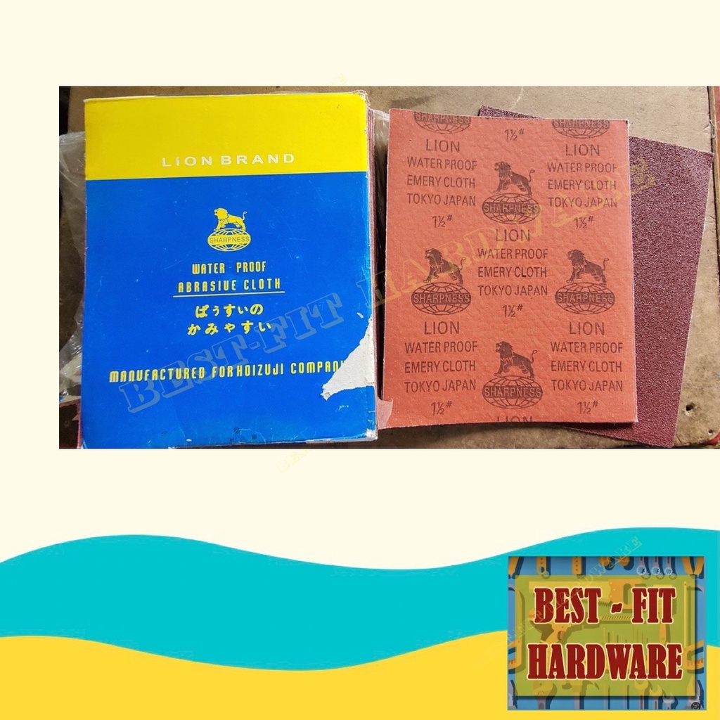 EMERY CLOTH SAND / SANDING PAPER 23cm X 28cm WATER PROOF ABRASIVE