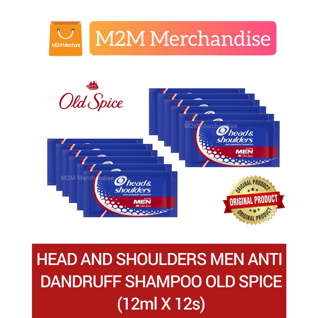 HEAD AND SHOULDERS MEN ANTI DANDRUFF SHAMPOO - OLD SPICE (12ml X 12s ...
