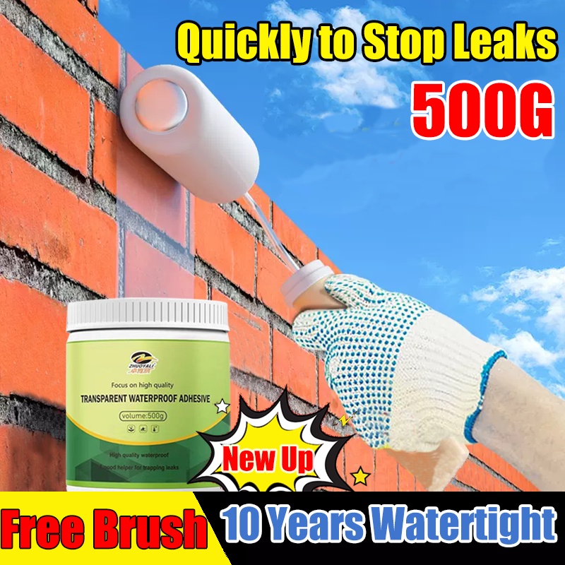 ZHUOLIYA Transparent Waterproof Glue 500g Send Brush Quickly Solve The