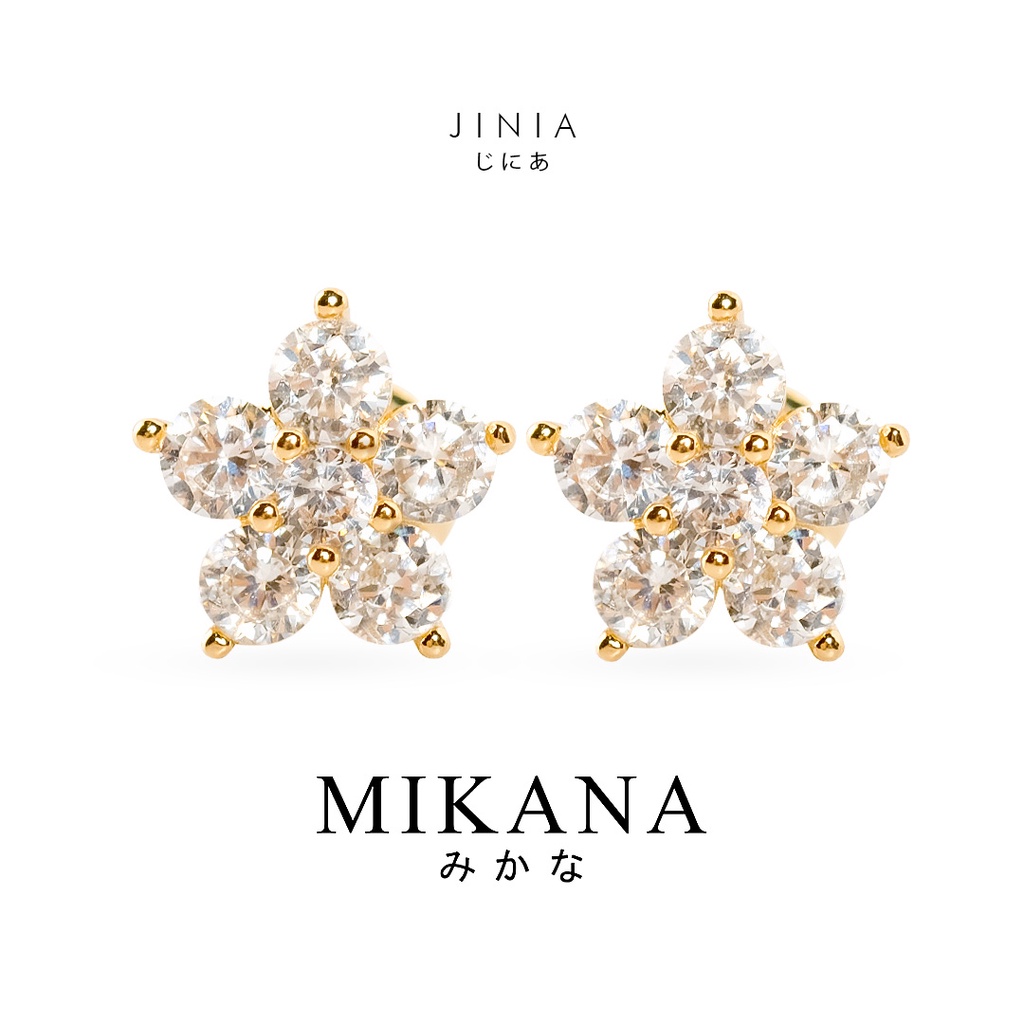 Mikana Gold Plated Jinia Stud Earrings Accessories Jewelry Valentines Gift  earing earings earring