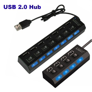 USB Hub USB 2.0 Hub Multi USB Splitter Expander 4/7 Port Extension With  Switch Mini