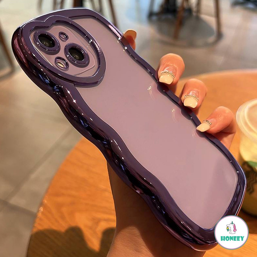 Luxury Love Heart Purple IPhone 14 Clear Phone Case Compatible for