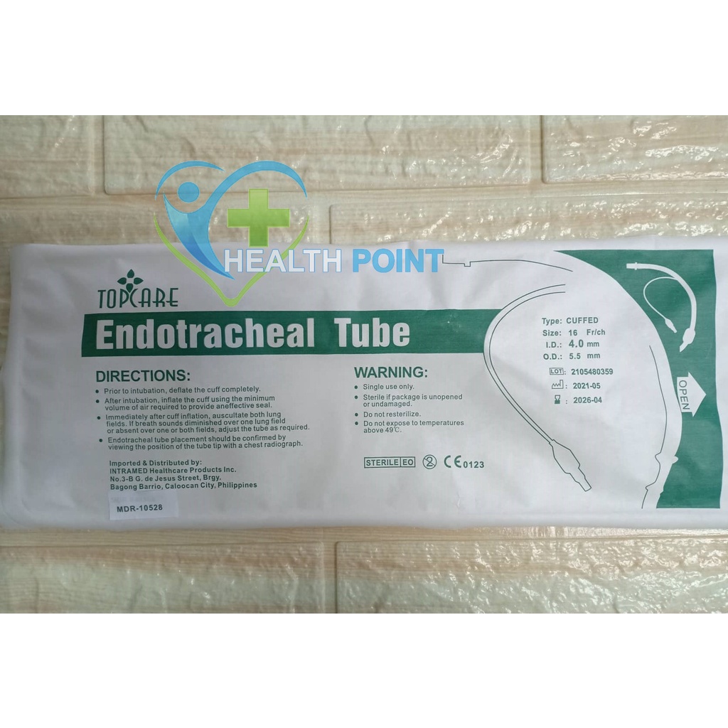 Endotracheal Tube (ET TUBE) - RANDOM BRAND E.T. Tube ( 1 Piece ...