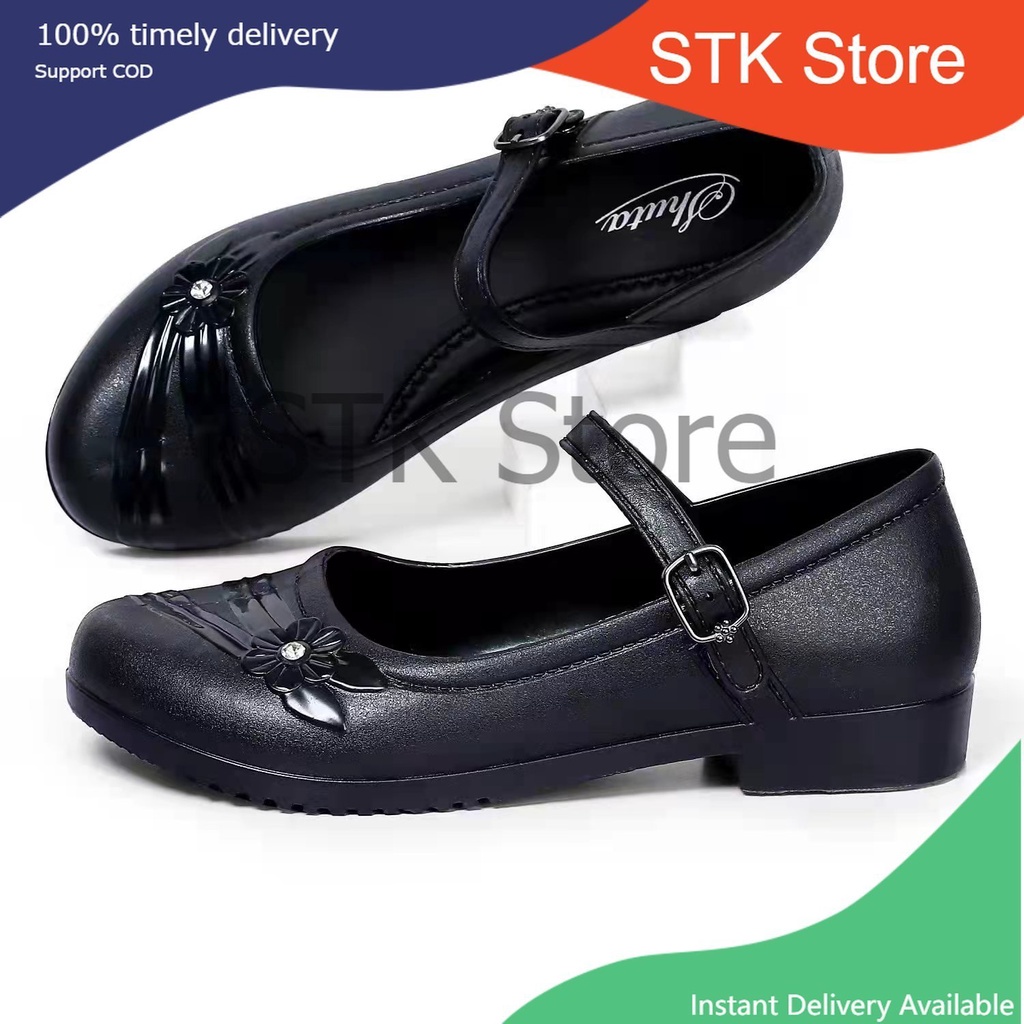 STK241 Fashion Women Sandals Premium Black Shoes School and Work Shoes ...