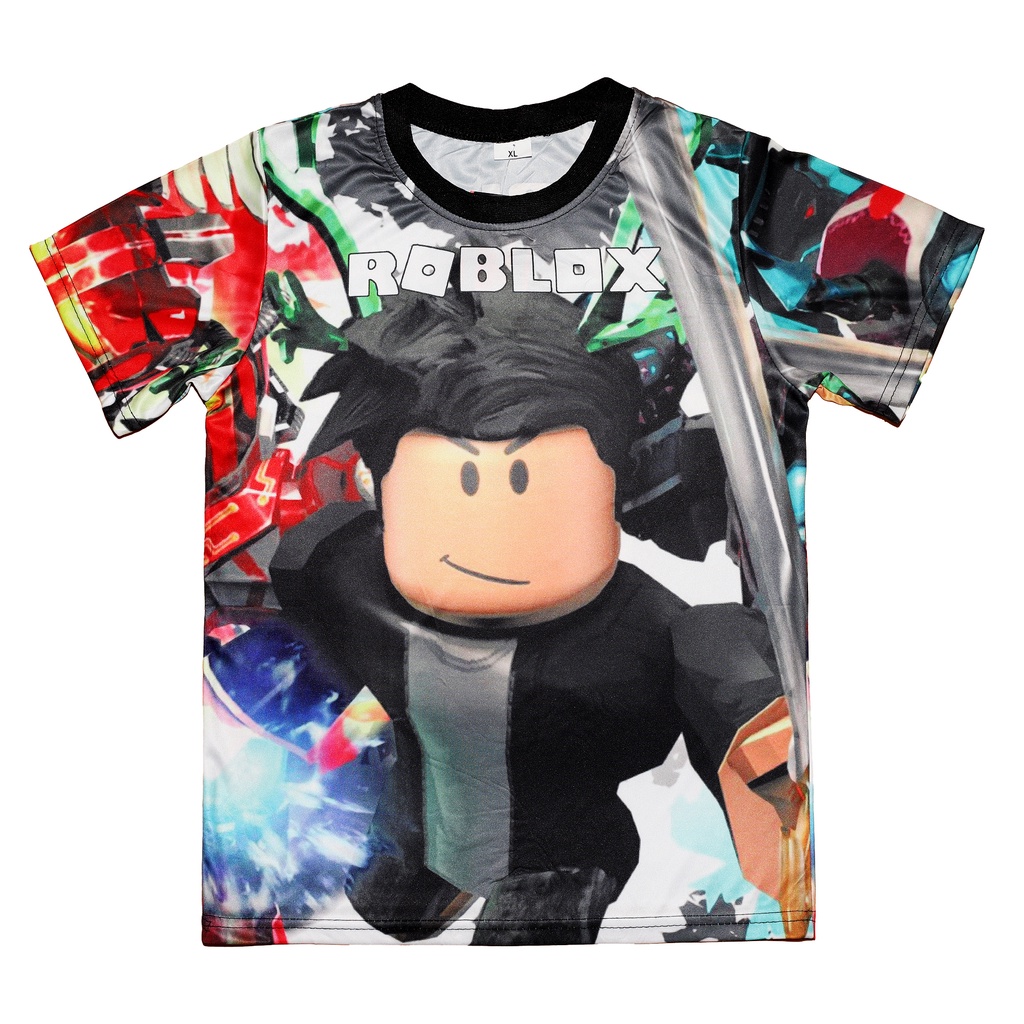 Roblox T-shirt for Kids Boys Game Cartoon Printed Shirts Clothes [4-12 ...